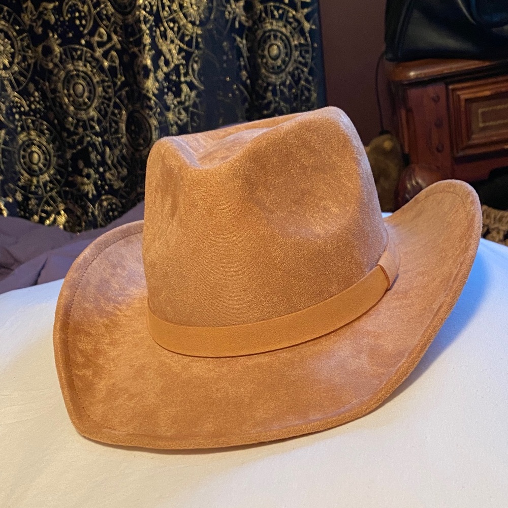 EARTHBOUND Tan Suede Western Hat